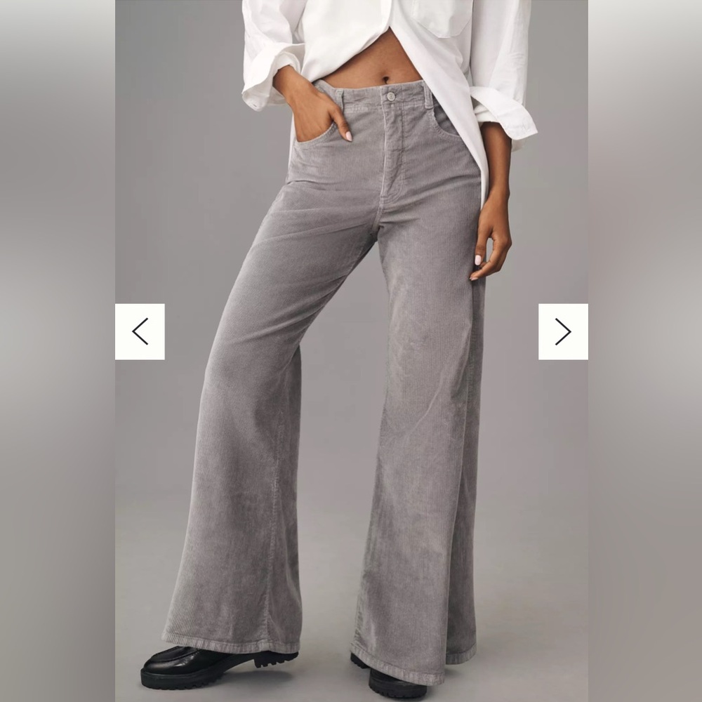 Plus size Adi Mid-Rise Frayed Relaxed Flare Jeans by Pilcro: Corduroy Edition